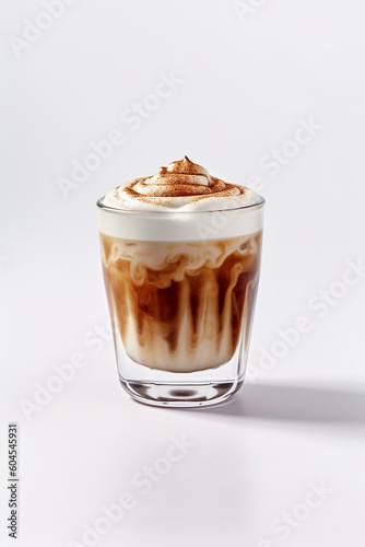 Chocolate, caffe mocha in a glass