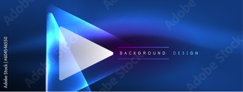 Neon lights hacking geometric background, virtual reality or artificial intelligence concept, cyberpunk geometric template for wallpaper, banner, presentation, background