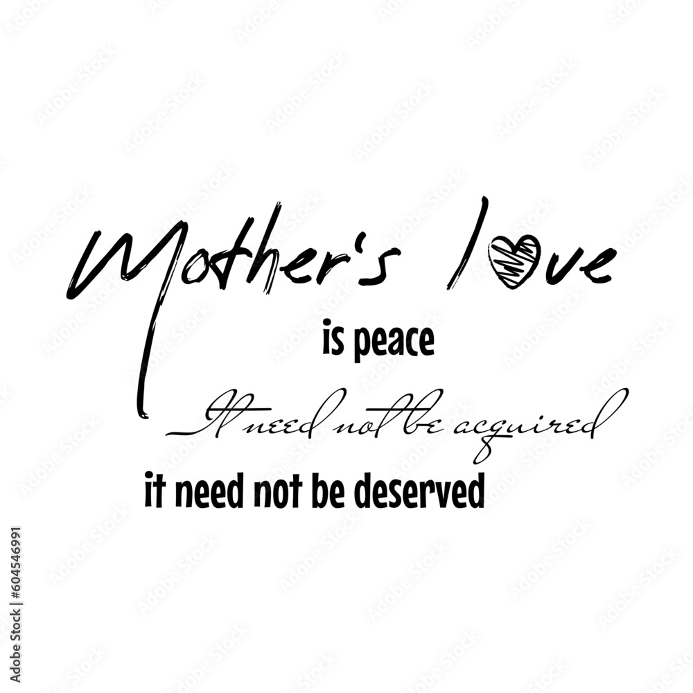 Quote I Love You Mom Fashionable calligraphy. Excellent gift card for Mother's Day. Vector illustration on white background. Thanks mom. Greeting print