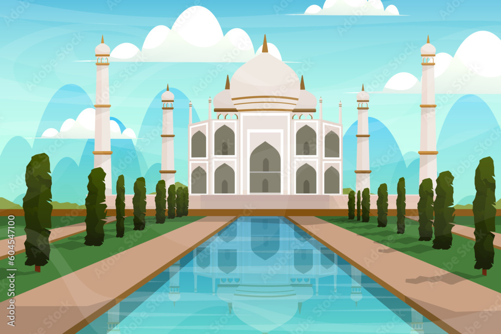 Fototapeta premium Beautiful scene with Taj Mahal in Mumbai