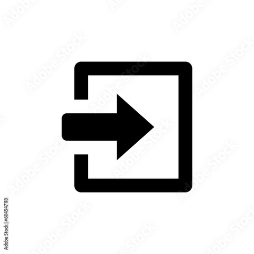 Login icon with arrow symbol. web vector icon