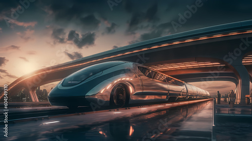 Hyperloop Departure: The Future of Transportation at Twilight
