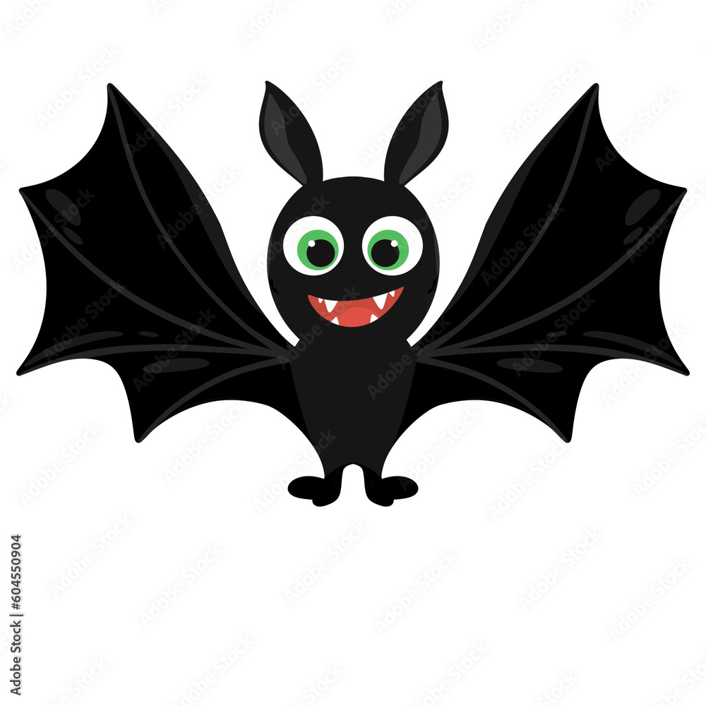 Halloween Bat Cartoon, Happy Halloween Decorative Elements