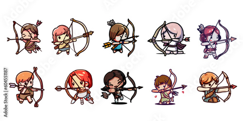archery vector set collection graphic clipart design