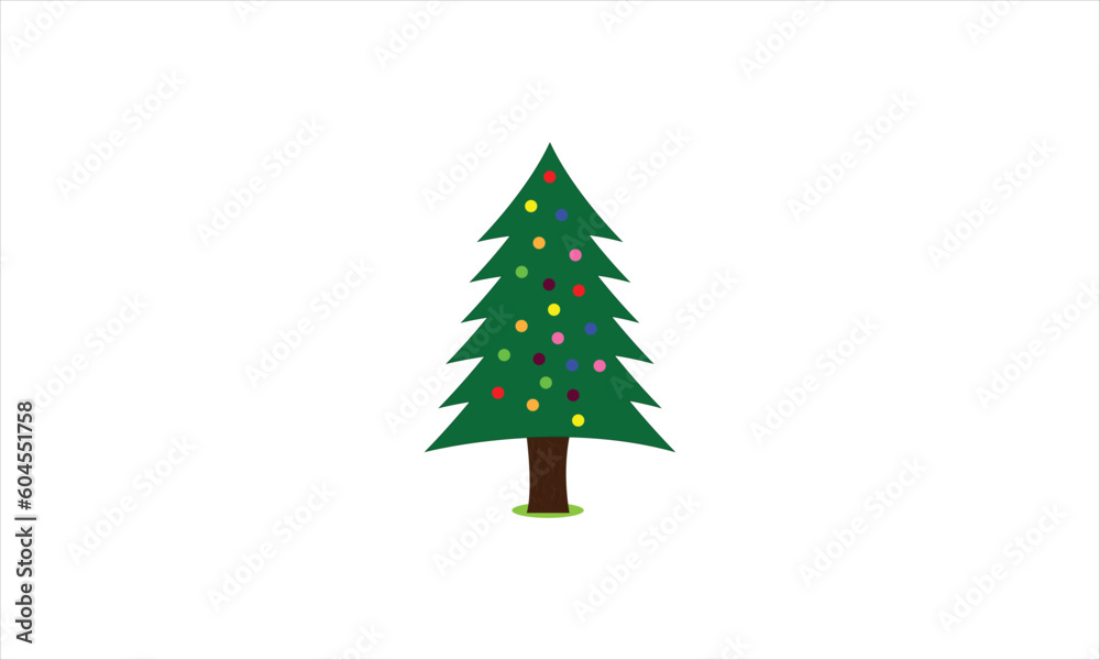 green Christmas tree with lights isolated on white green Christmas tree with lights isolated on white