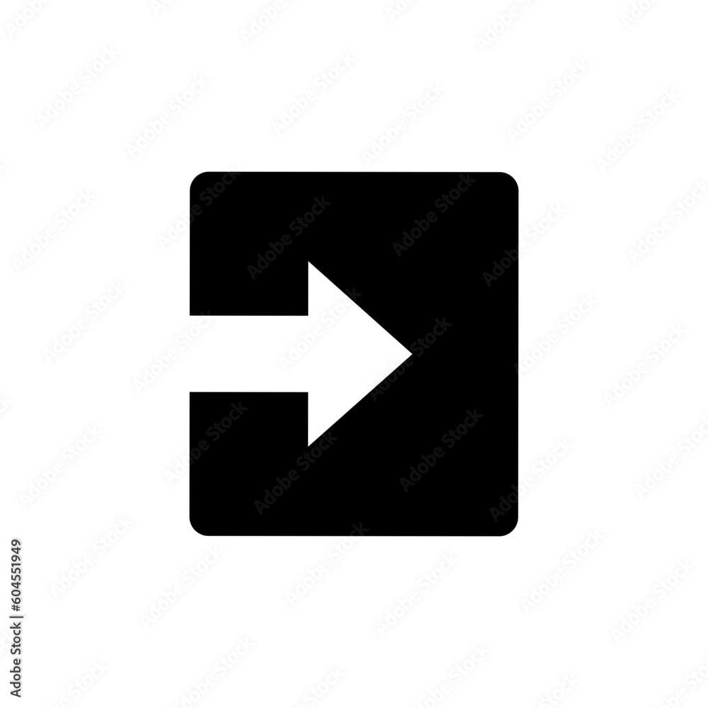 Login icon with arrow symbol. web vector icon