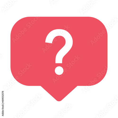 Question icon mark, help or ask bubble graphic symbol, web faq vector illustration