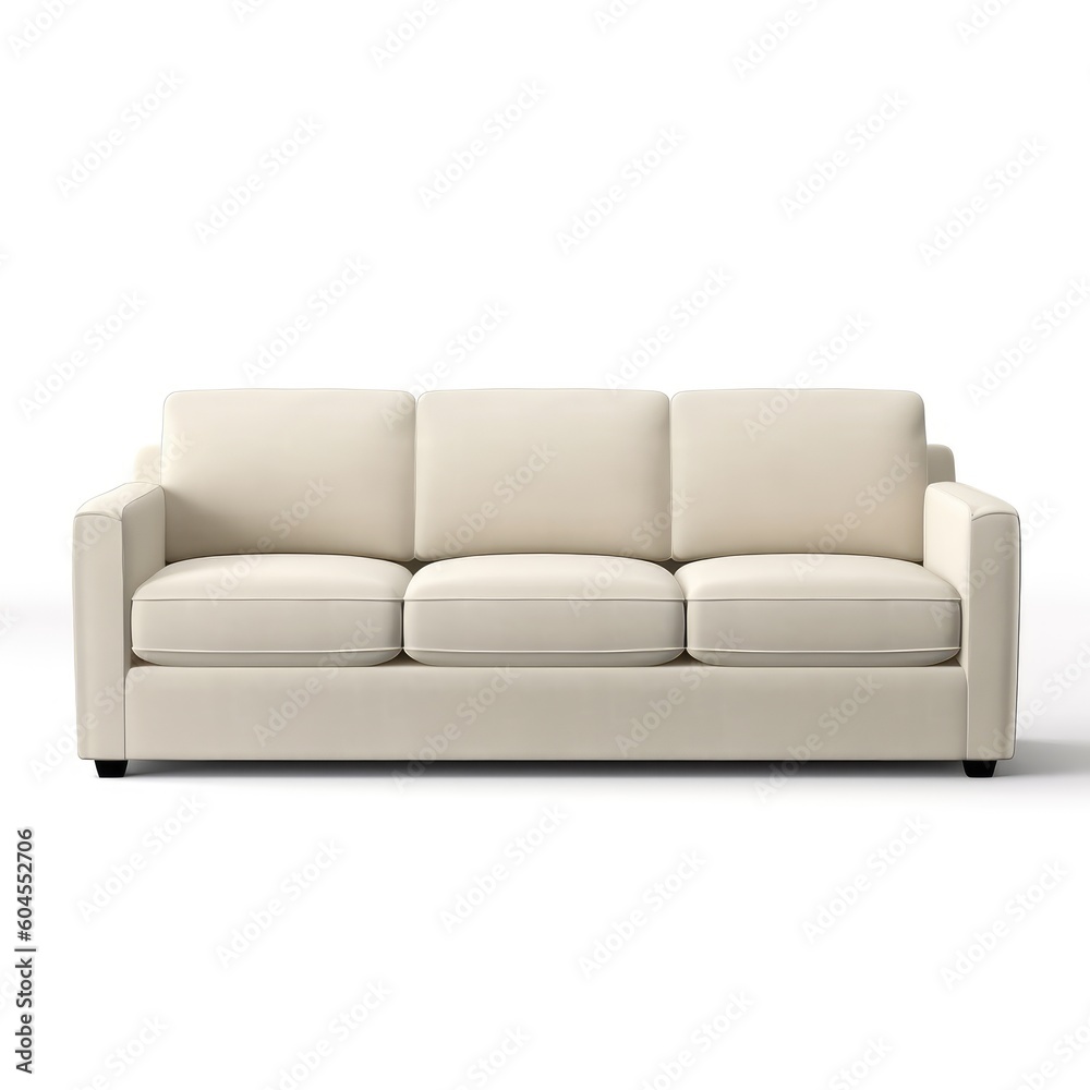 isolated white couch of three isolated white couch of three