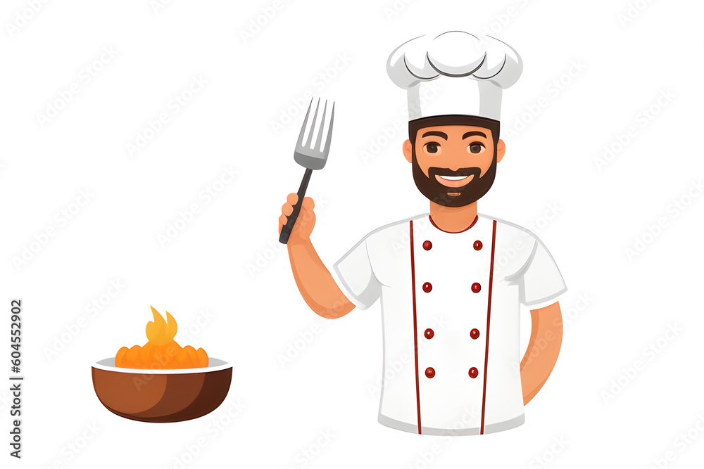ai-generated, illustration of a cute cartoon chef ai-generated, illustration of a cute cartoon chef