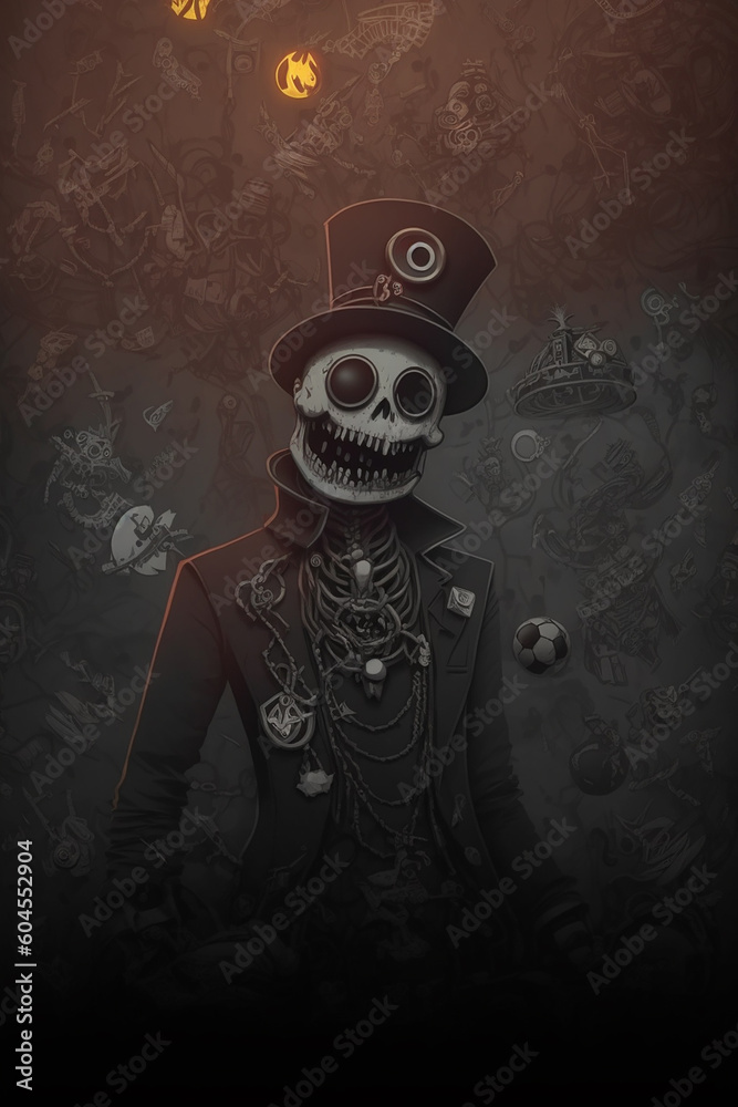 Black cartooned wallpapers for gamers. Generative ai