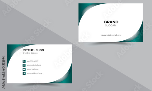 Set of modern business card print templates. Personal visiting card with company logo.Designed for business and corporate concept.