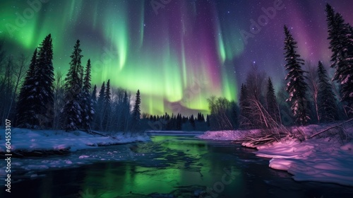 Illuminating the Darkness: Awe-Inspiring Beauty of the Aurora Light © Omkar