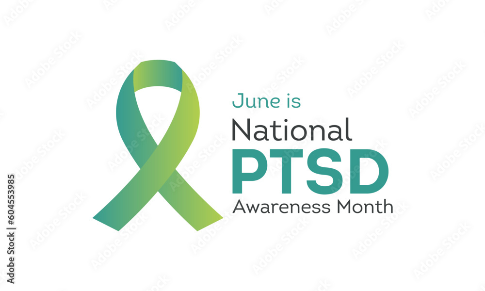 PTSD awareness month is observed every year in june. june is national PTSD awareness month. Vector template for banner, greeting card, poster with background. Vector illustration. PTSD awareness month is observed every year in june. june is national PTSD awareness month. Vector template for banner, greeting card, poster with background. Vector illustration.