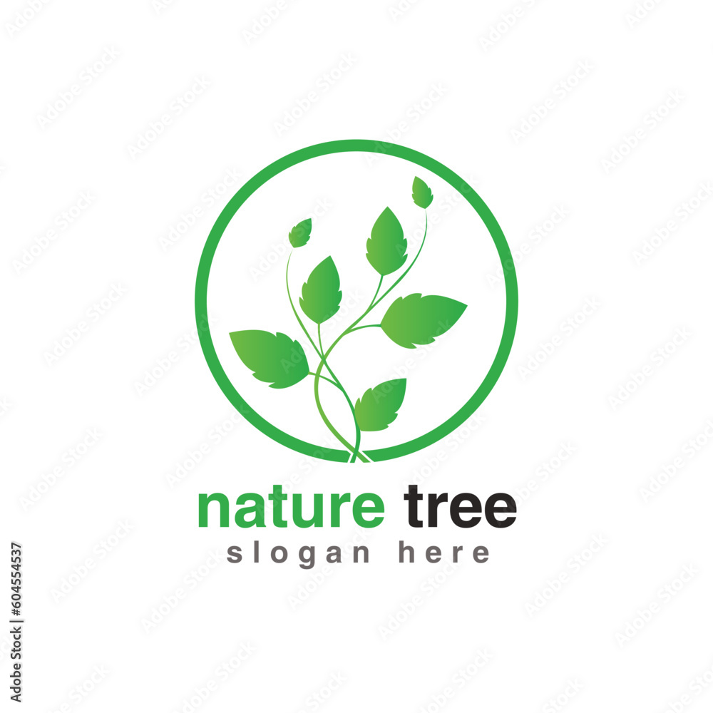 Nature tree logo design concept vector illustration. Nature tree logo design concept vector illustration.