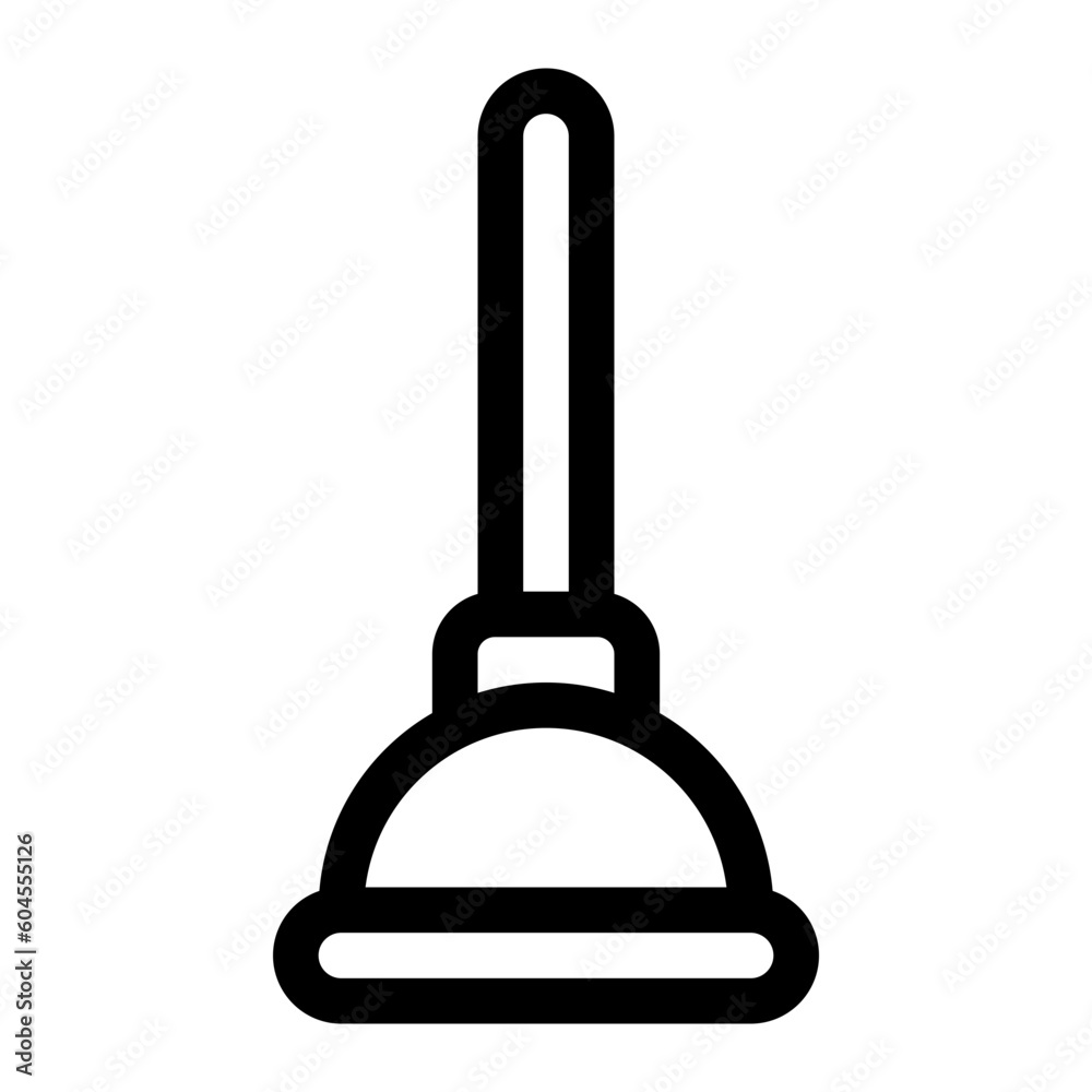 plunger line icon plunger line icon