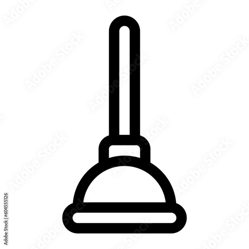 plunger line icon