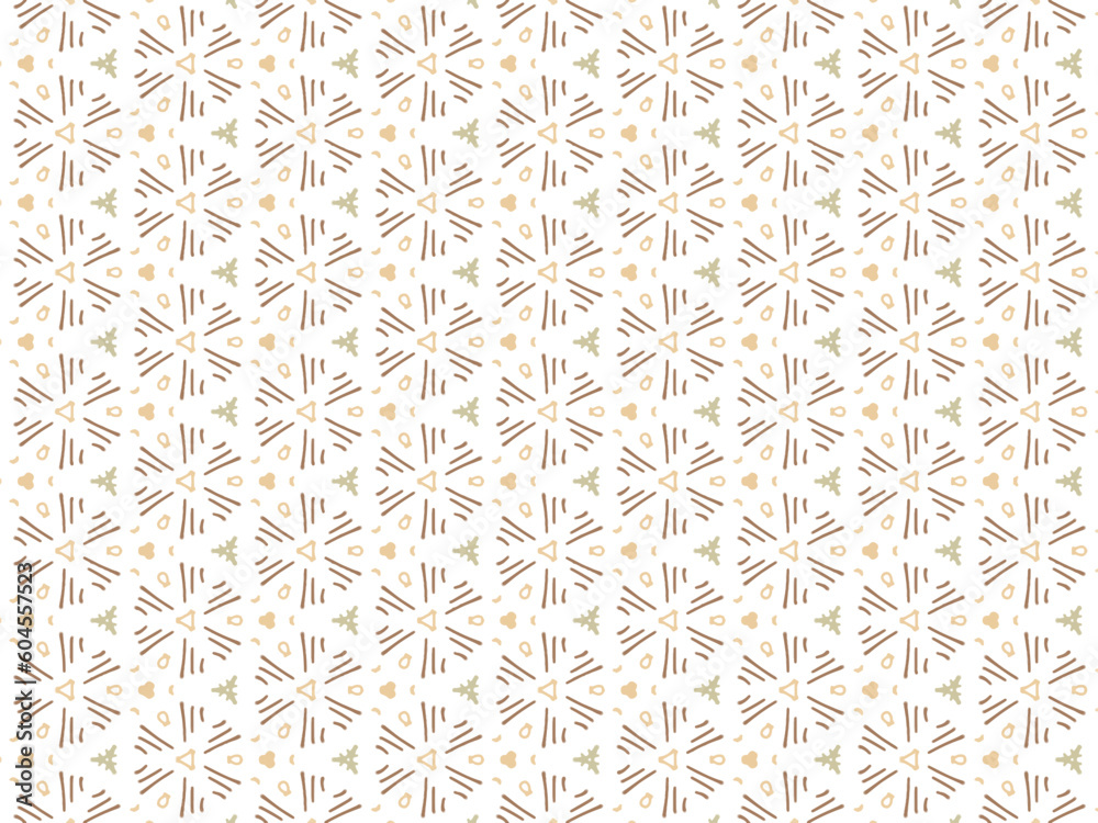 Vector Illustration of Brown Abstract Mandala or Ikat Texture Seamless Pattern for Wallpaper Background.
Vector Illustration of Brown Abstract Mandala or Ikat Texture Seamless Pattern for Wallpaper Background.