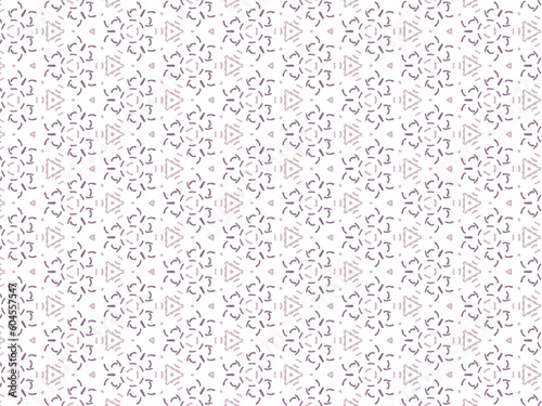 Vector Illustration of Purple Abstract Mandala or Ikat Texture Seamless Pattern for Wallpaper Background. 