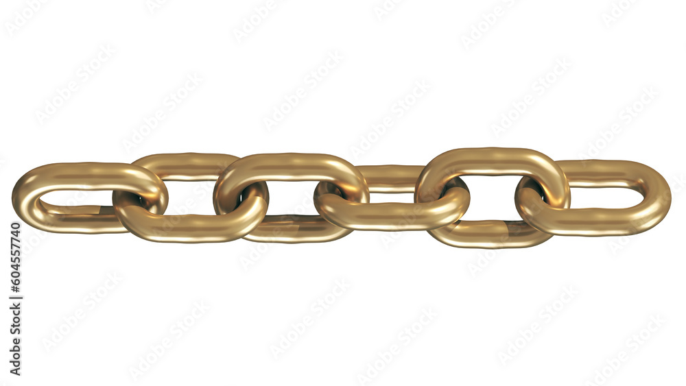 Obraz premium gold chain isolated on white background