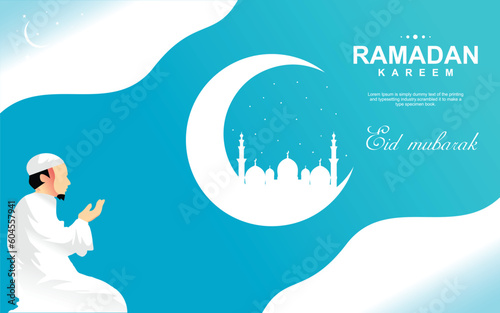 ramadan social media post vector decoration islamic religious festival and eid ramzan kareem mubarak