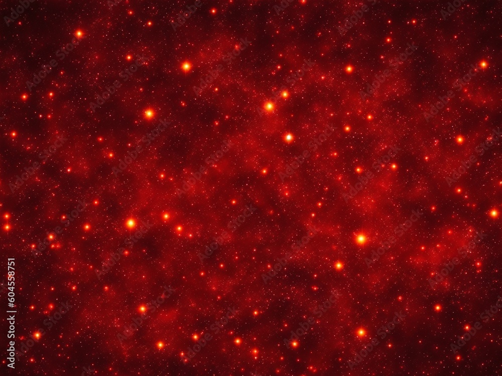 Black dark orange red brown shiny glitter abstract background with space. Twinkling glow stars effect. Fantastic, fantasy. Like outer space, night sky, universe. Rusty, grain. Generative ai - obrazy, fototapety, plakaty 
