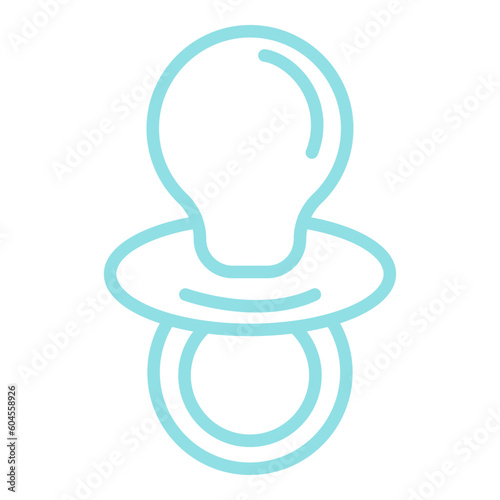 Pacifier outline icon. Baby soother isolated icon