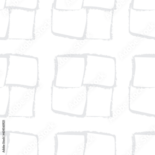 Monochrome Geometric Squares Seamless Pattern Design