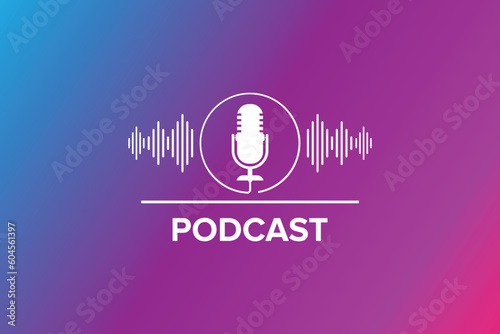 Podcast Sound Audio Wave Design