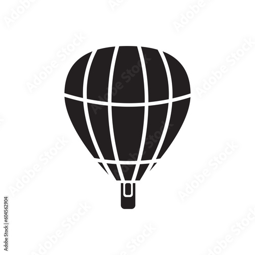 Hot air balloon vector icon. Flying air balloon flat sign design. Air Balloon symbol pictogram. UX UI icon