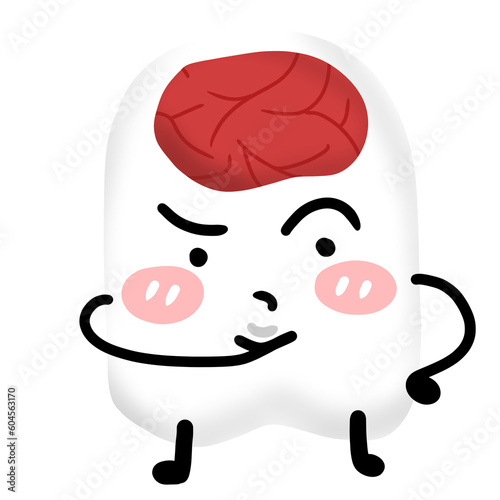 Cartoon Person Thinking, PNG Transparent