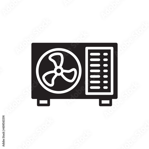 Air conditioner vector icon. Air conditioner flat sign design. Air conditioner cooler symbol pictogram. UX UI icon