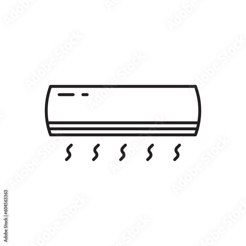 Air conditioner vector icon. Air conditioner flat sign design. Air conditioner cooler symbol pictogram. UX UI icon