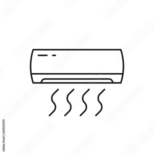 Air conditioner vector icon. Air conditioner flat sign design. Air conditioner cooler symbol pictogram. UX UI icon