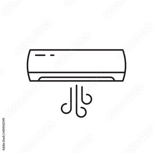 Air conditioner vector icon. Air conditioner flat sign design. Air conditioner cooler symbol pictogram. UX UI icon