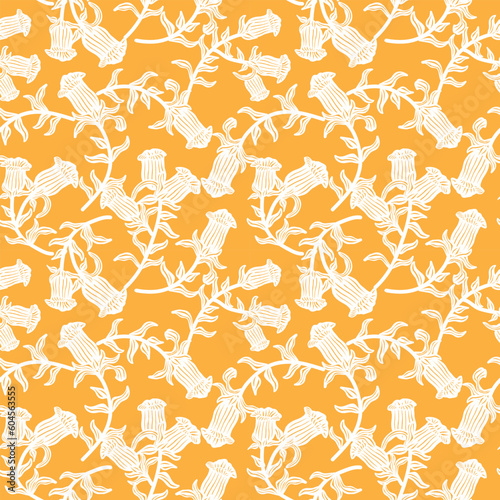 Colourful Oriental Floral Seamless Pattern Design Background