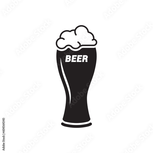 Beer glass vector icon. Beer glass flat sign design. Fresh isolated beer symbol pictogram. UX UI icon