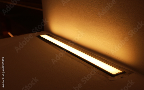 LED indirect lighting wall.