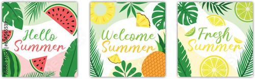 Summer fruit cards