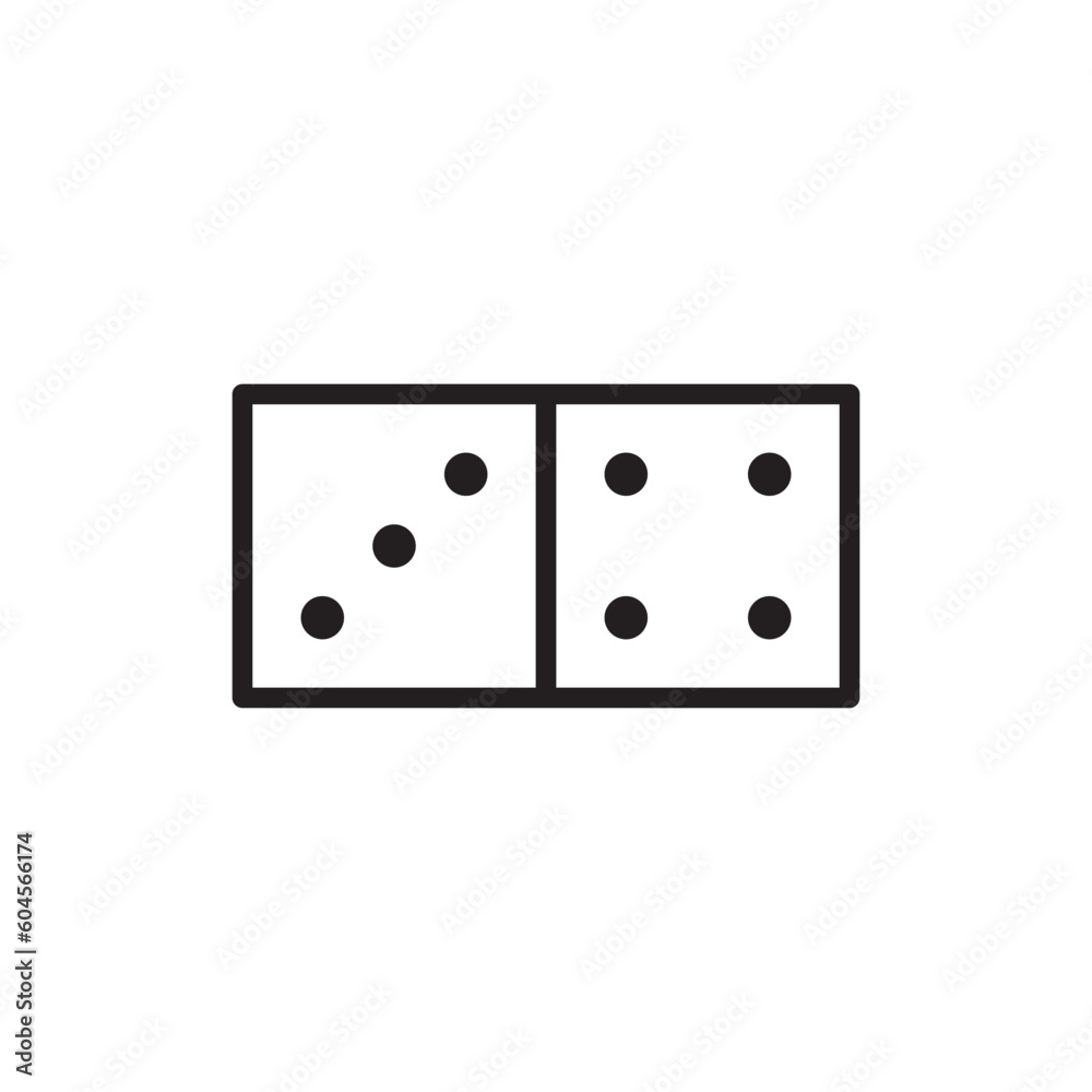 Dice vector icon. Dice cube flat sign design. Casino dices symbol pictogram. Domino icon. UX UI icon Dice vector icon. Dice cube flat sign design. Casino dices symbol pictogram. Domino icon. UX UI icon
