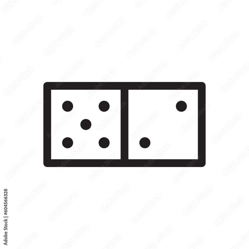 Dice vector icon. Dice cube flat sign design. Casino dices symbol pictogram. Domino icon. UX UI icon Dice vector icon. Dice cube flat sign design. Casino dices symbol pictogram. Domino icon. UX UI icon