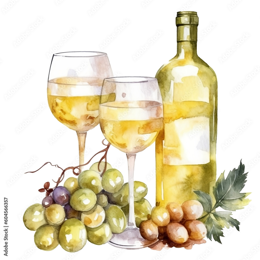 wine and grapes