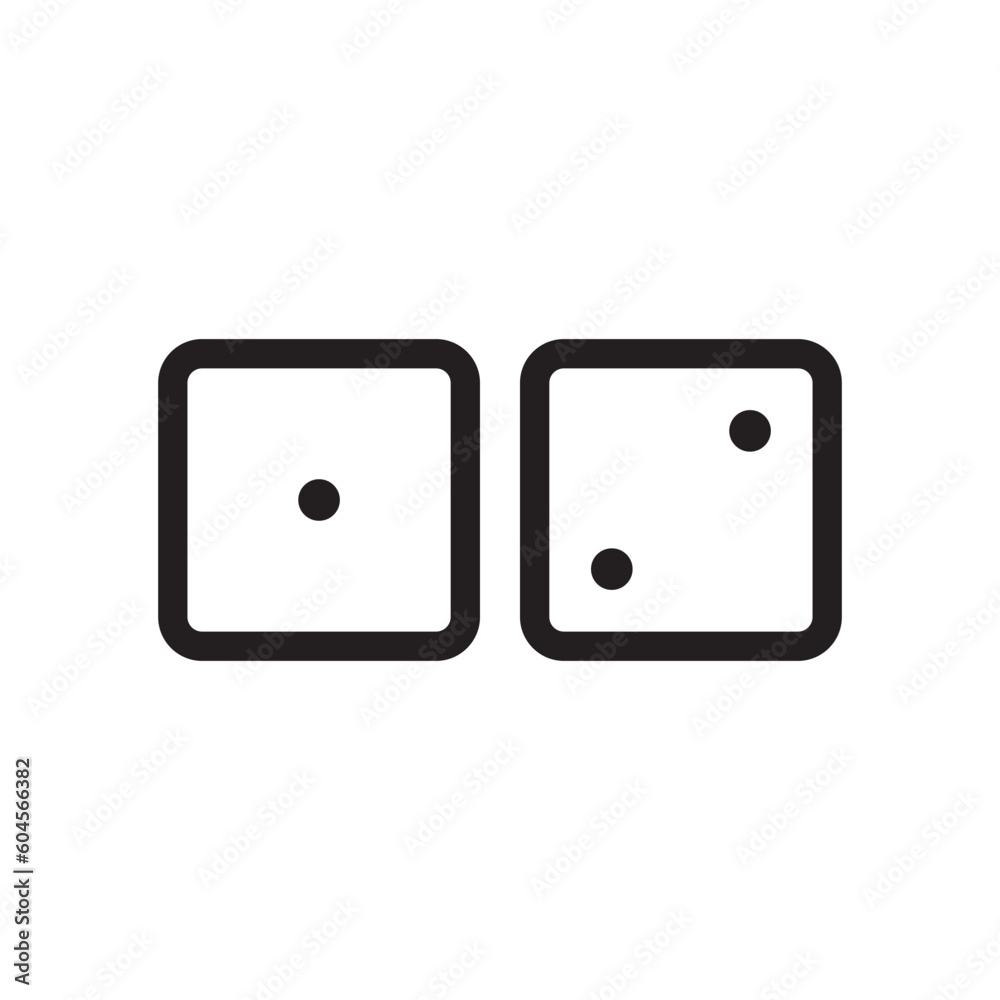 Dice vector icon. Dice cube flat sign design. Casino dices symbol pictogram. Domino icon. UX UI icon Dice vector icon. Dice cube flat sign design. Casino dices symbol pictogram. Domino icon. UX UI icon