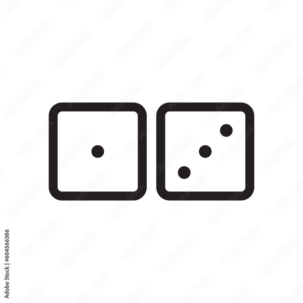 Dice vector icon. Dice cube flat sign design. Casino dices symbol pictogram. Domino icon. UX UI icon Dice vector icon. Dice cube flat sign design. Casino dices symbol pictogram. Domino icon. UX UI icon