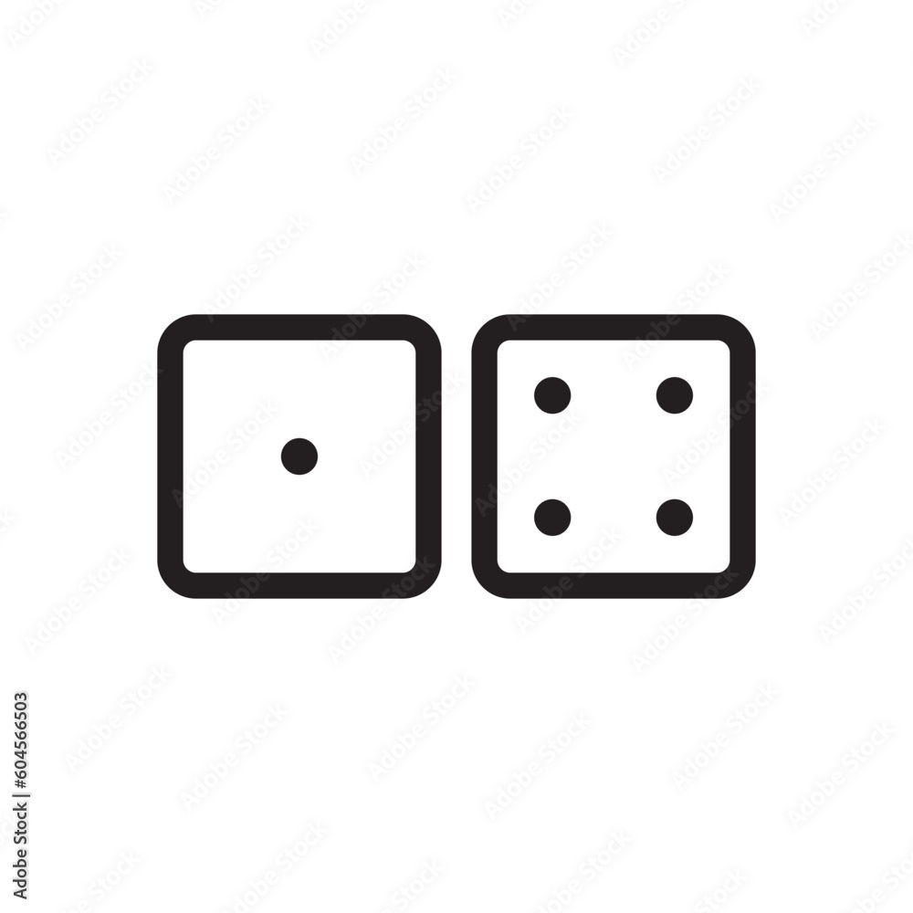 Dice vector icon. Dice cube flat sign design. Casino dices symbol pictogram. Domino icon. UX UI icon Dice vector icon. Dice cube flat sign design. Casino dices symbol pictogram. Domino icon. UX UI icon