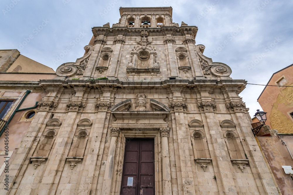Holy Spirit Church on Ortygia island, historic part of Syracuse, Sicily Island, Italy