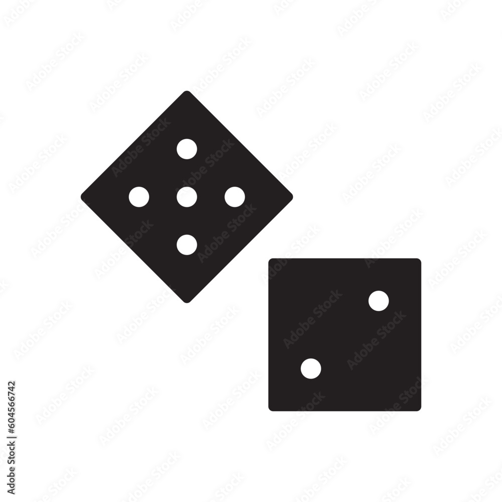 Dice vector icon. Dice cube flat sign design. Casino dices symbol pictogram. Domino icon. UX UI icon Dice vector icon. Dice cube flat sign design. Casino dices symbol pictogram. Domino icon. UX UI icon