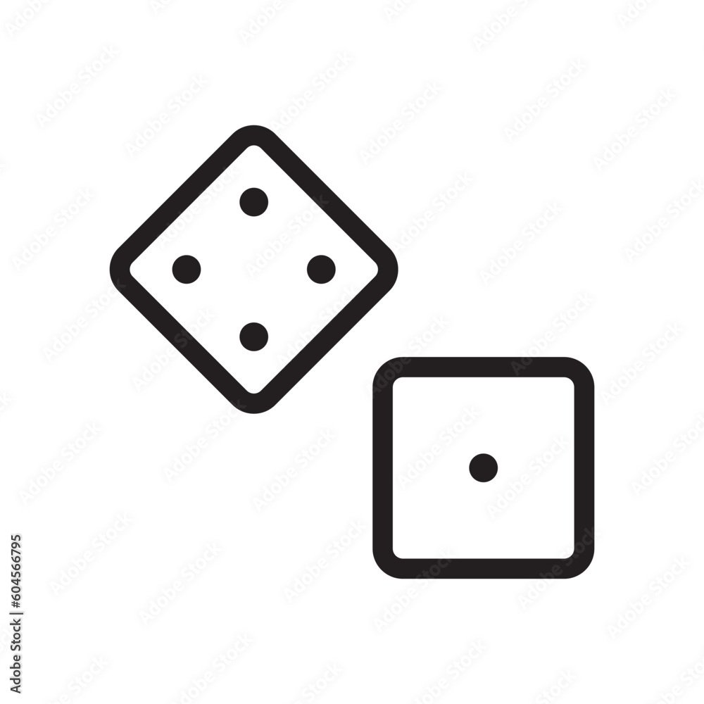 Dice vector icon. Dice cube flat sign design. Casino dices symbol pictogram. Domino icon. UX UI icon Dice vector icon. Dice cube flat sign design. Casino dices symbol pictogram. Domino icon. UX UI icon