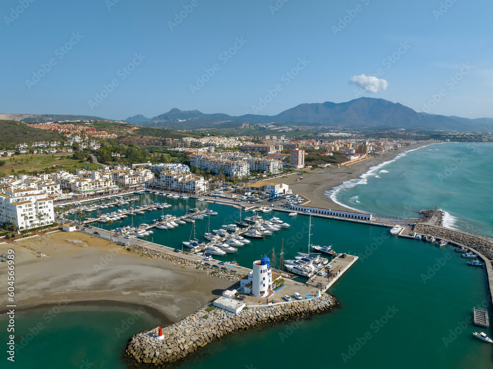 vista del puerto de la Duquesa en el termino municipal de Manilva, Andalucía