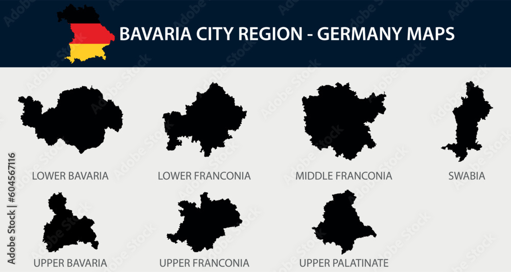 Map Of Bavaria City Region Set Germany Map Outline Silhouette Graphic 1000 F 604567116 D16PPcpVjxFYJIMAUCDMeUPvVw7jlPyC 