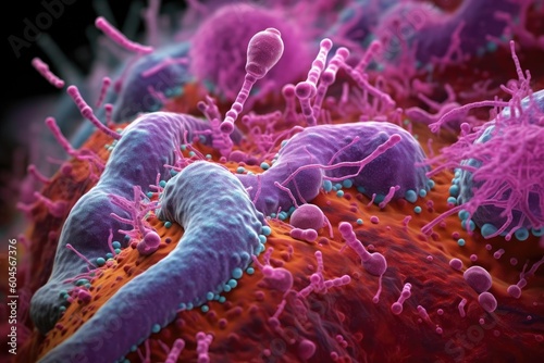 Bacteria in side human body